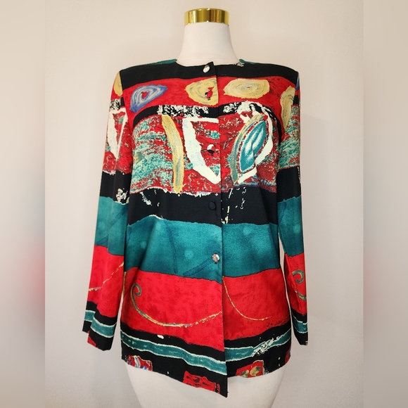 Vintage Barrie Stephens Abstract Blazer - Picture 2 of 14